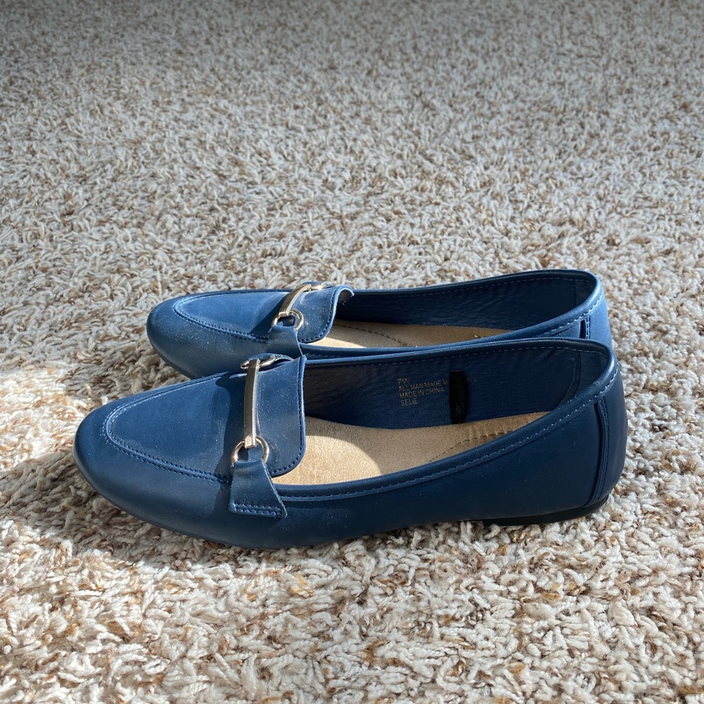 Navy Blue Business Professional Loafers